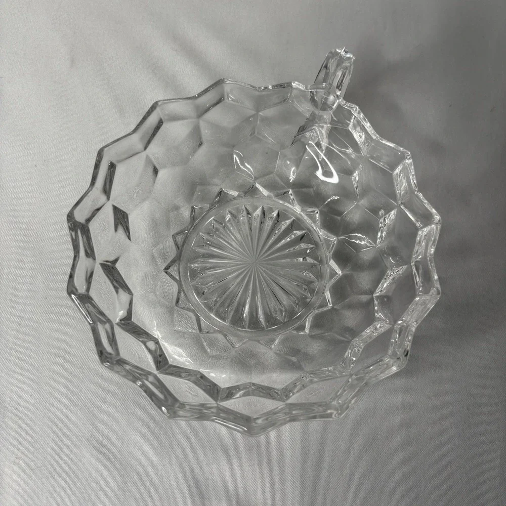 Vntage Moreno Style Glass Candies In A Fostoria Glass Bowl